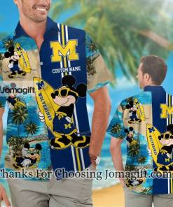 [Limited Edition] Michigan Wolverines Mickey Personalized Hawaiian Shirt G0C Gift