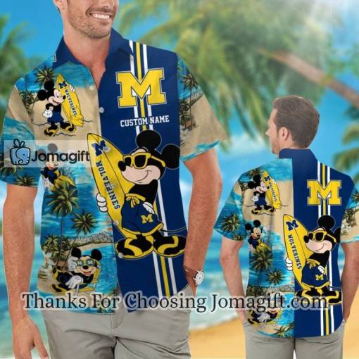 [Limited Edition] Michigan Wolverines Mickey Personalized Hawaiian Shirt G0C Gift
