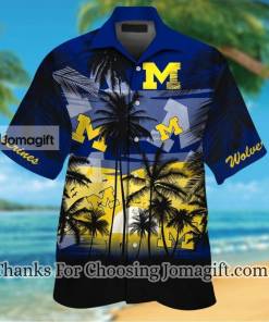 Limited Edition Michigan Wolverines Tropical Hawaiian Shirt Gift
