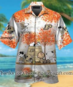 [Limited Edition] Purdue Boilermakers Snoopy Autumn Hawaiian Shirt Gift