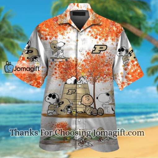 [Limited Edition] Purdue Boilermakers Snoopy Autumn Hawaiian Shirt Gift