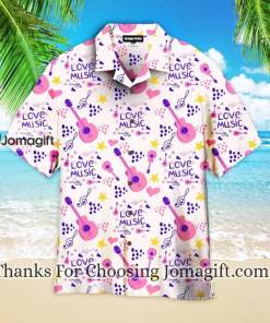 Love Music Country Guitar Pattern Hawaiian Shirt