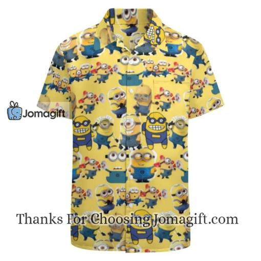 Minions Hawaiian Shirt Minions Characters Pattern Yellow Hawaii Shirt Minion