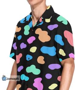 Neon Rainbow Spots MenS Hawaiian Shirt Gift 1