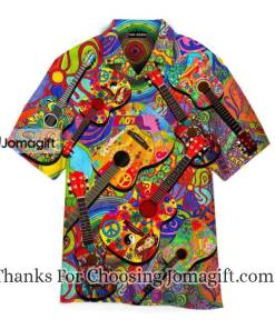 New Colorful Guitar Hippie Love Music Hawaiian Shirt
