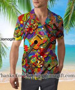 New Colorful Guitar Hippie Love Music Hawaiian Shirt