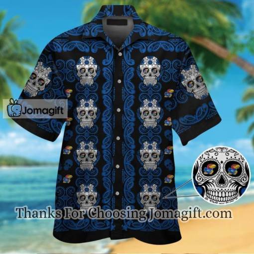 [New] Kansas Jayhawksskull Hawaiian Shirt For Men And Women