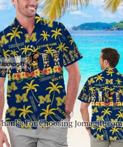 [New] Michigan Wolverines Personalized Hawaiian Shirt Ag5 Gift