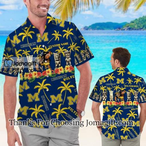 [New] Michigan Wolverines Personalized Hawaiian Shirt Ag5 Gift