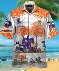 [New] Minnesota Vikings Snoopy Autumn Hawaiian Shirt Gift