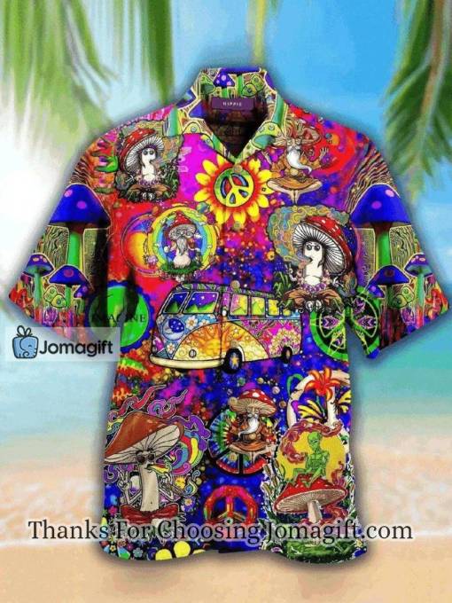 New Mushroom Hippie Hawaiian Shirt