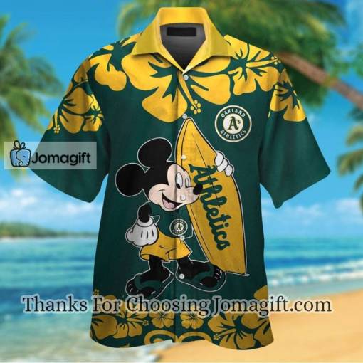 [New] Oakland Athletics Mickey Mouse Hawaiian Shirt Gift