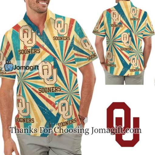[New] Oklahoma Sooners Retro Vintage Style Hawaiian Shirt,, And Gift