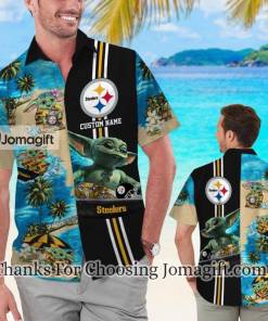 New Pittsburgh Steelers Baby Yoda Personalized Hawaiian Shirt Gift