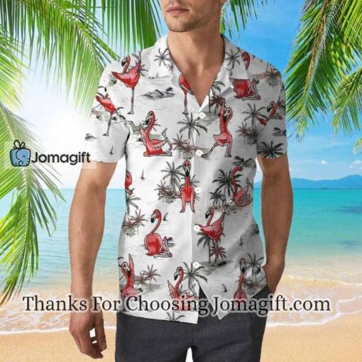 New Tropical Workout Yoga Flamingo Hawaiian Shirt
