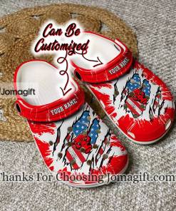 [Personalized] Chicago Bulls Ripped American Flag Crocs Gift