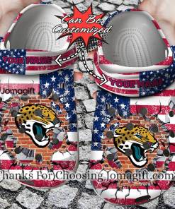 Personalized Jacksonville Jaguars American Flag Crocs Gift 1