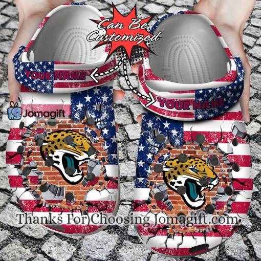 [Personalized] Jacksonville Jaguars American Flag Crocs Gift