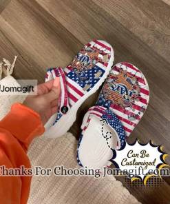 Personalized Tampa Bay Rays American Flag Breaking Wall Crocs Gift 1