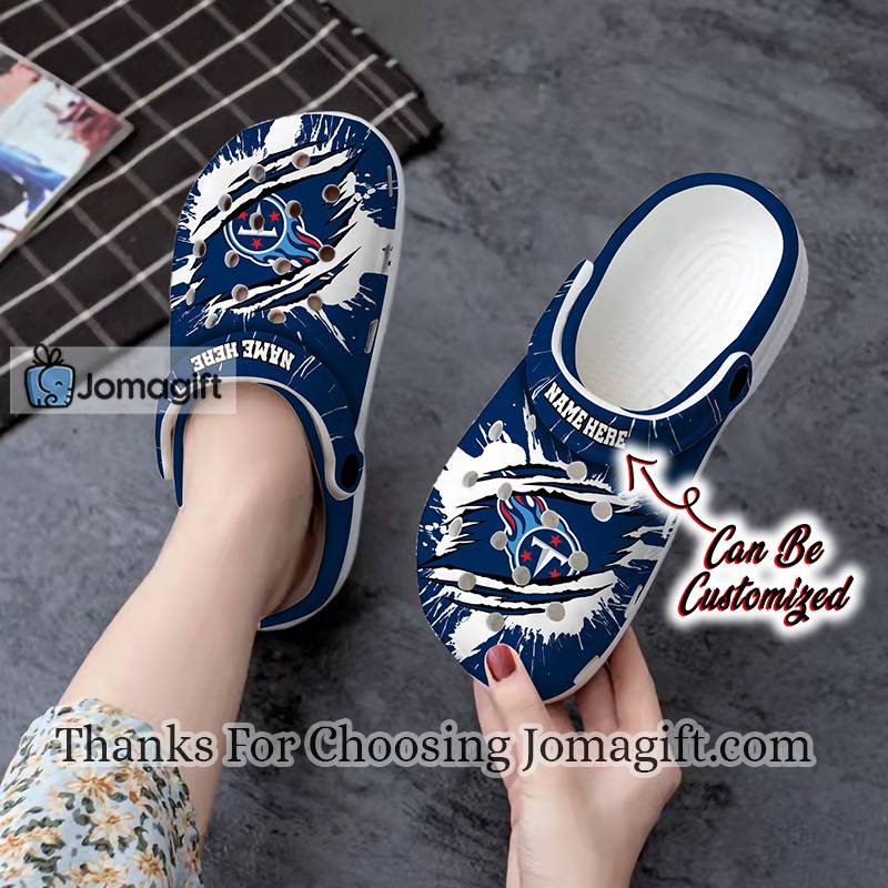 Personalized Tennessee Titans Ripped Claw Crocs Gift 1