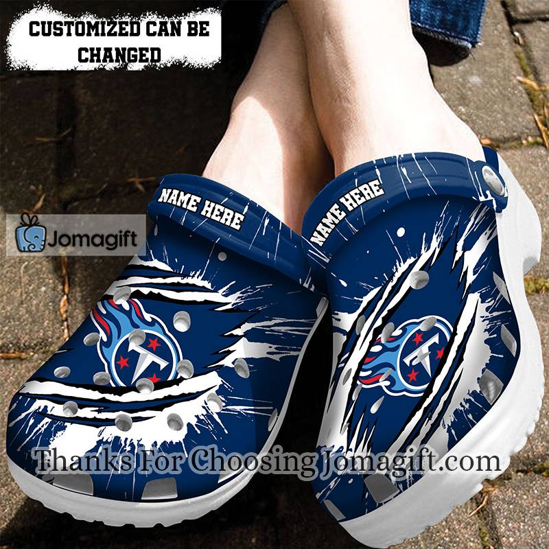 Personalized Tennessee Titans Ripped Claw Crocs Gift 2