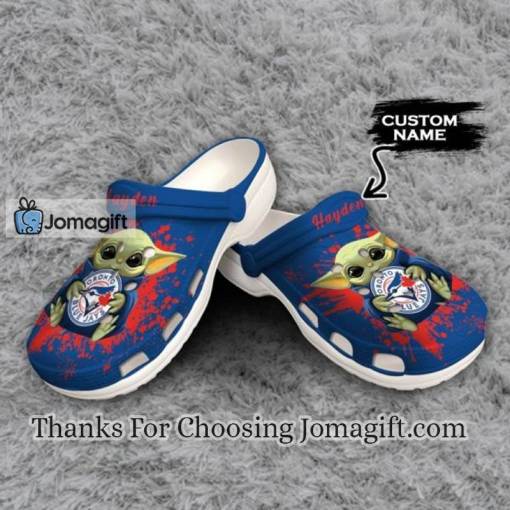 [Personalized] Toronto Blue Jays Baby Yoda Crocs Gift