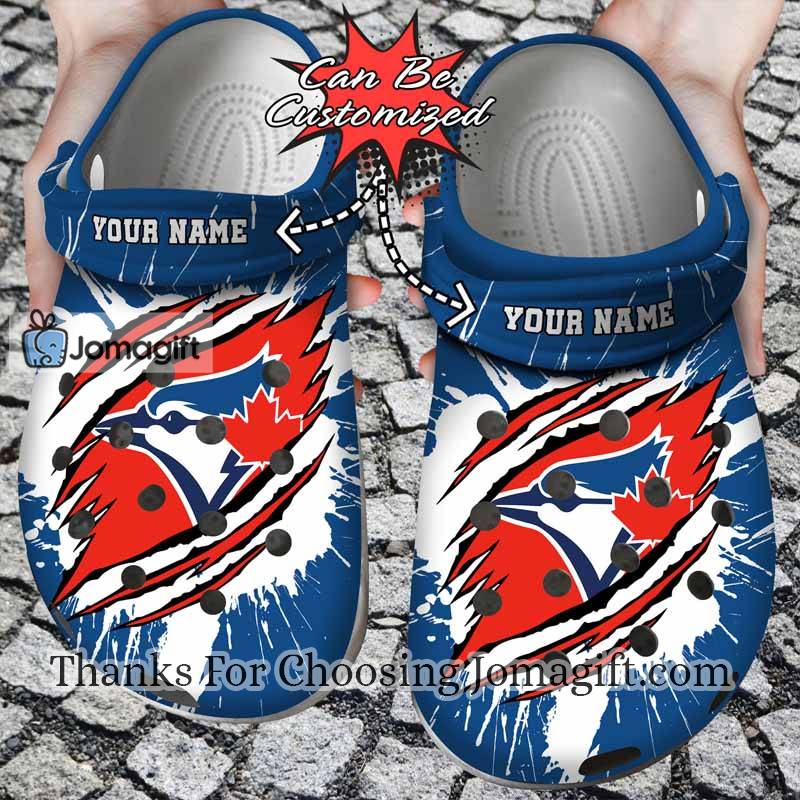 Personalized Toronto Blue Jays Ripped Claw Crocs Gift 2