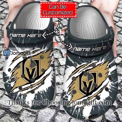 [Personalized] Vegas Golden Knights Ripped Claw Crocs Gift