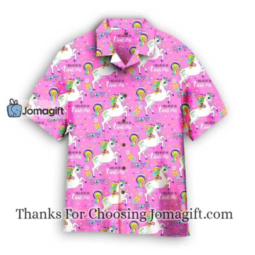 Pink Unicorn I Believe In Unicorn Hawaiian Shirt