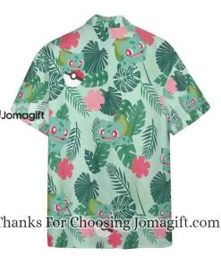 Pokemon Hawaiian Shirt Bulbasaur Tropical Green Hawaii Shirt Pokemon