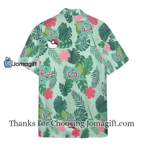 Pokemon Hawaiian Shirt Bulbasaur Tropical Green Hawaii Shirt Pokemon