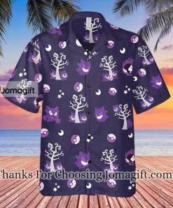 Pokemon Hawaiian Shirt Gengar Evolution Purple Hawaii Shirt Pokemon 1
