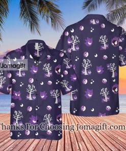 Pokemon Hawaiian Shirt Gengar Evolution Purple Hawaii Shirt Pokemon 2