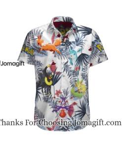 Pokemon Hawaiian Shirt Many Types Eevee Tropical White Hawaii