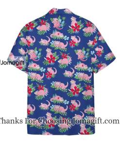 Pokemon Hawaiian Shirt Tropical Slowpoke Pink Blue Hawaii Shirt Pokemon