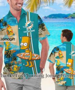 [Popular] Miami Dolphins Simpsons Personalized Hawaiian Shirt Gift
