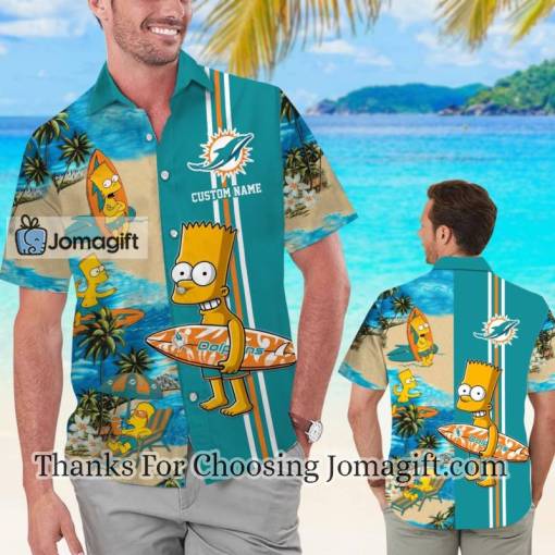 [Popular] Miami Dolphins Simpsons Personalized Hawaiian Shirt Gift