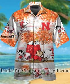 [Popular] Nebraska Cornhuskers Snoopy Autumn Hawaiian Shirt Gift