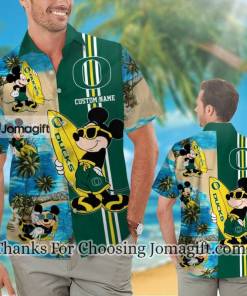 Popular Oregon Ducks Mickey Personalized Hawaiian Shirts Gift