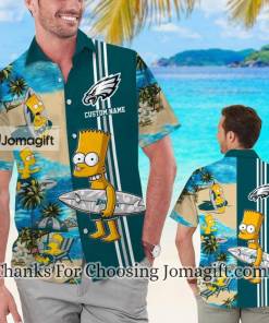 [Popular] Philadelphia Eagles Simpsons Personalized Hawaiian Shirt Gift
