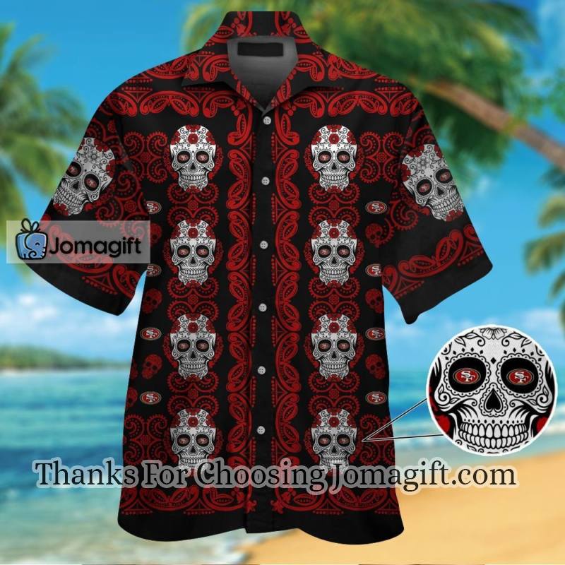 Popular San Francisco 49Ersskull Hawaiian Shirt Gift
