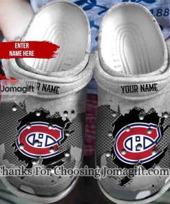 [Premium] Montreal Canadiens Grey Crocs Gift