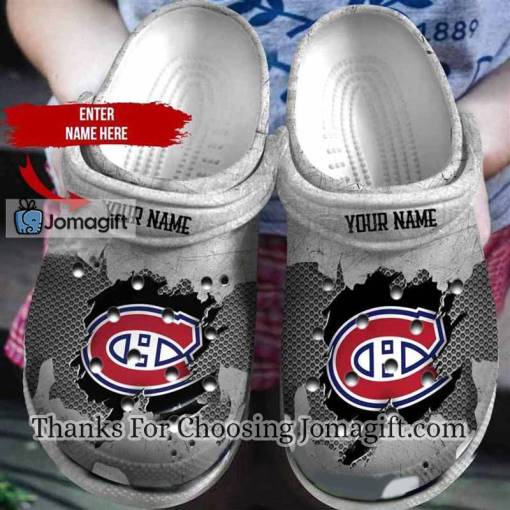 [Premium] Montreal Canadiens Grey Crocs Gift