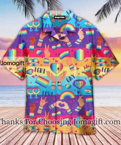 Rainbow LGBT Rights Symbols Hawaiian Shirt 2