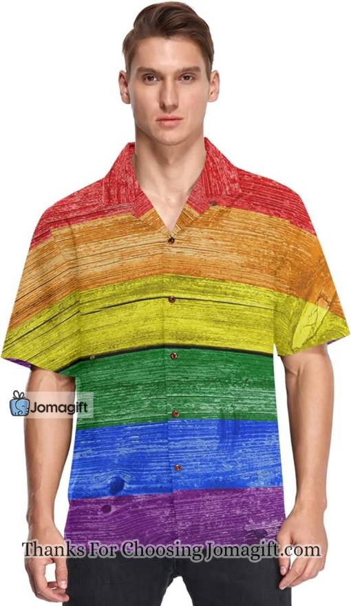 Rainbow Men’S Hawaiian Shirt Gift