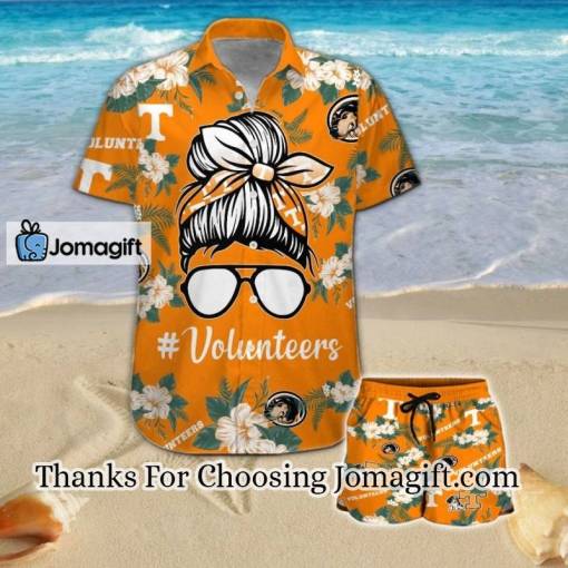 [SPECIAL EDITION] Tennessee Volunteers Girl Messy Bun Hawaiian Shirt Gift
