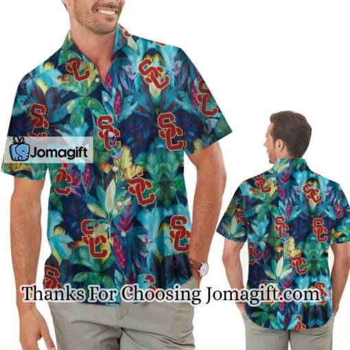 [STYLISH] Usc Trojans Floral Hawaiian Shirt Gift