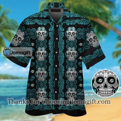 [Stylish] Miami Dolphinsskull Hawaiian Shirt Gift