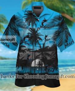 Stylish Miami Marlins Hawaiian Shirt Gift