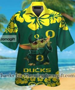 Stylish Oregon Ducks Baby Yoda Hawaiian Shirt Gift
